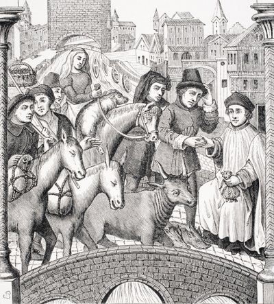 Paying the Toll on a Bridge, from 